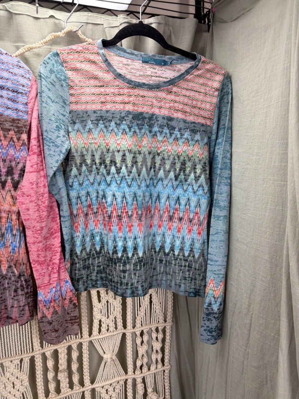 Prana Lottie Long Sleeve Lightweight Burnout Top | Set of Two (2) | Medium - Picture 3 of 13